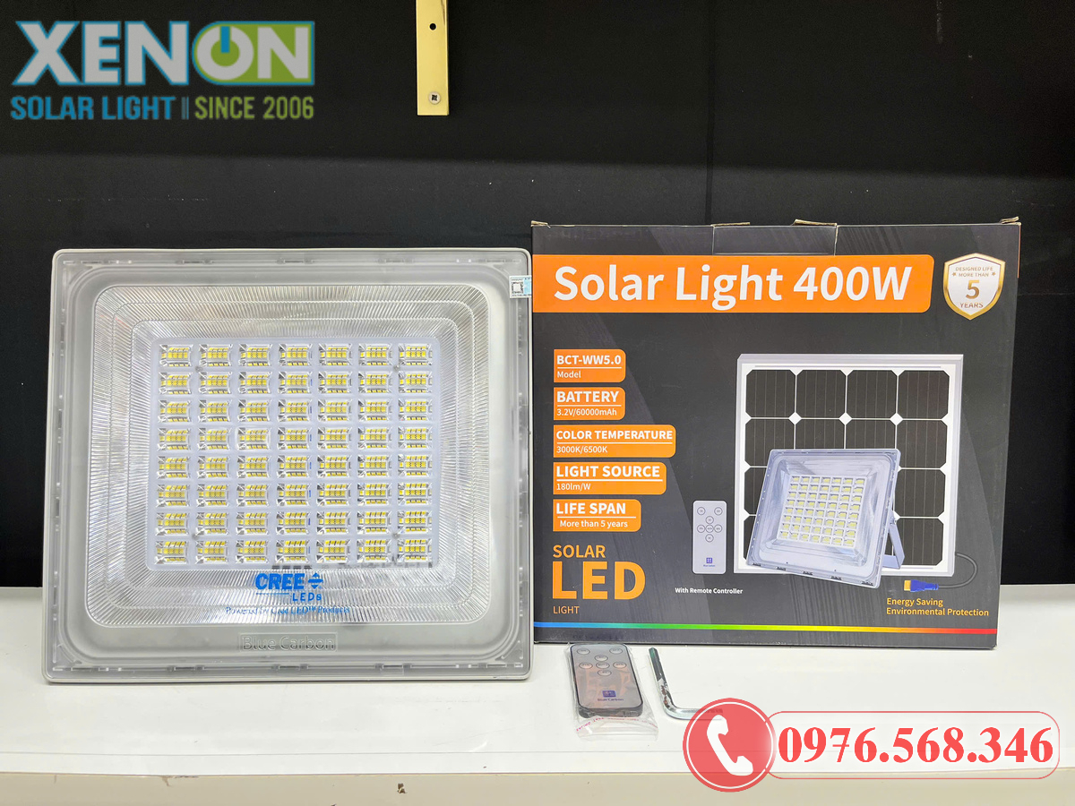 Đèn Pha Năng Lượng Mặt Trời 400W Cao Cấp Roiled 5.0 – Chuyên Dùng Cho Công Trình